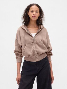 Gap Ladies Vintage Full Zip Wedge Hoodie